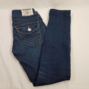 True Religion JULIE Denim Skinny Jeans Dark Wash